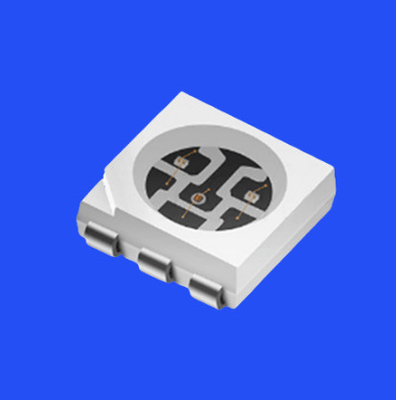 SMD5050 RGB LED диод 5.0x5.0mm PCT скобка 120deg 6pins Прозрачная линза 0,6W LED чип