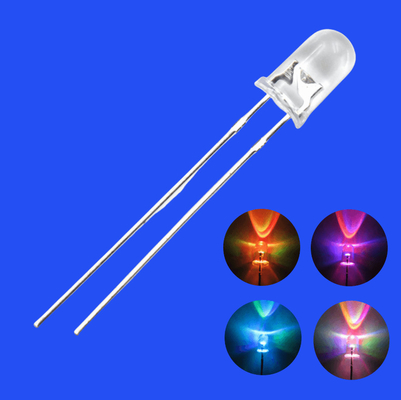 5 мм RGB полный цвет 3000-4000mcd Круглая голова Чистое объективное изображение 7 цветовых быстромигающих диодов для игрушек